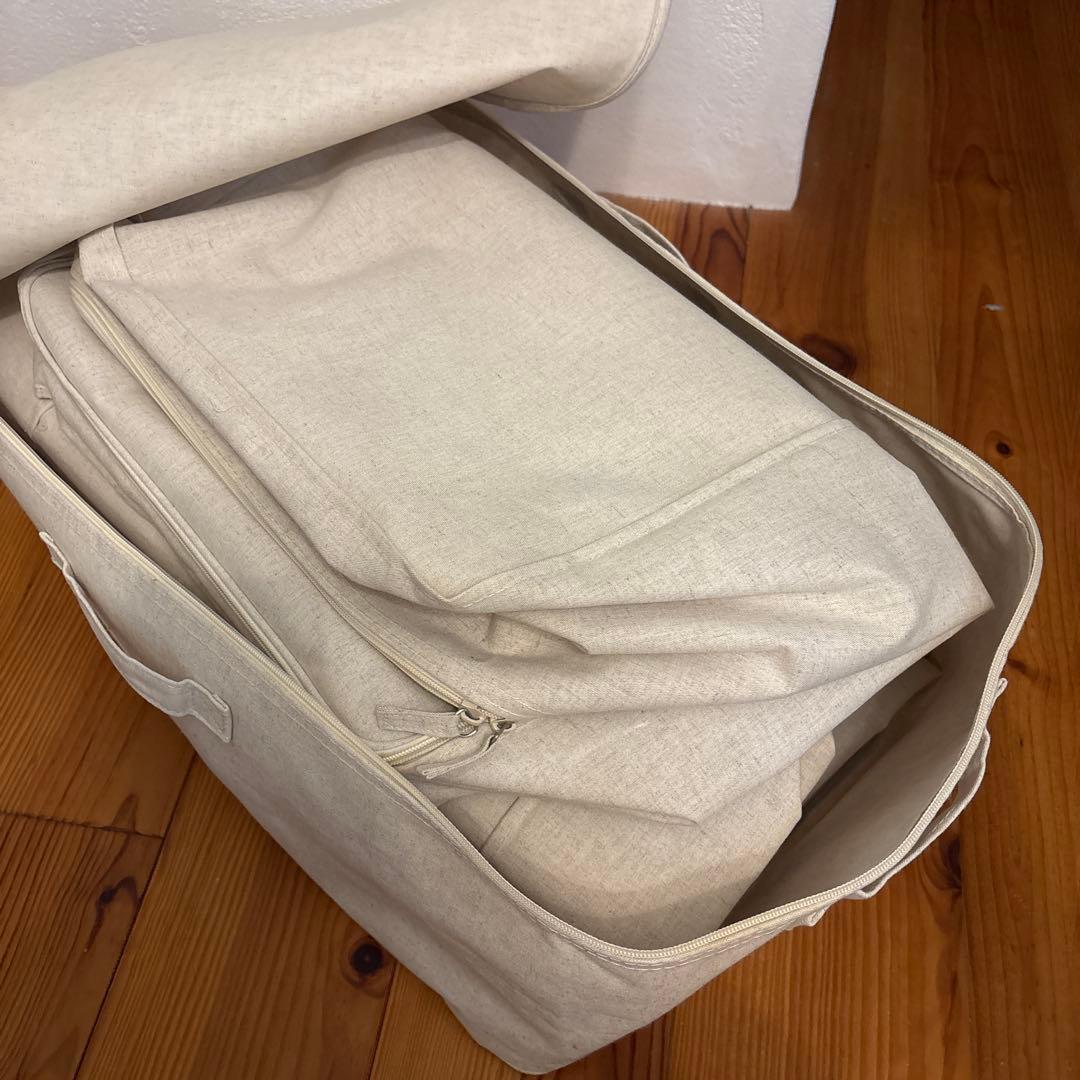 無印良品　ポリエステル綿麻混　ソフトボックス　衣装ケース　大