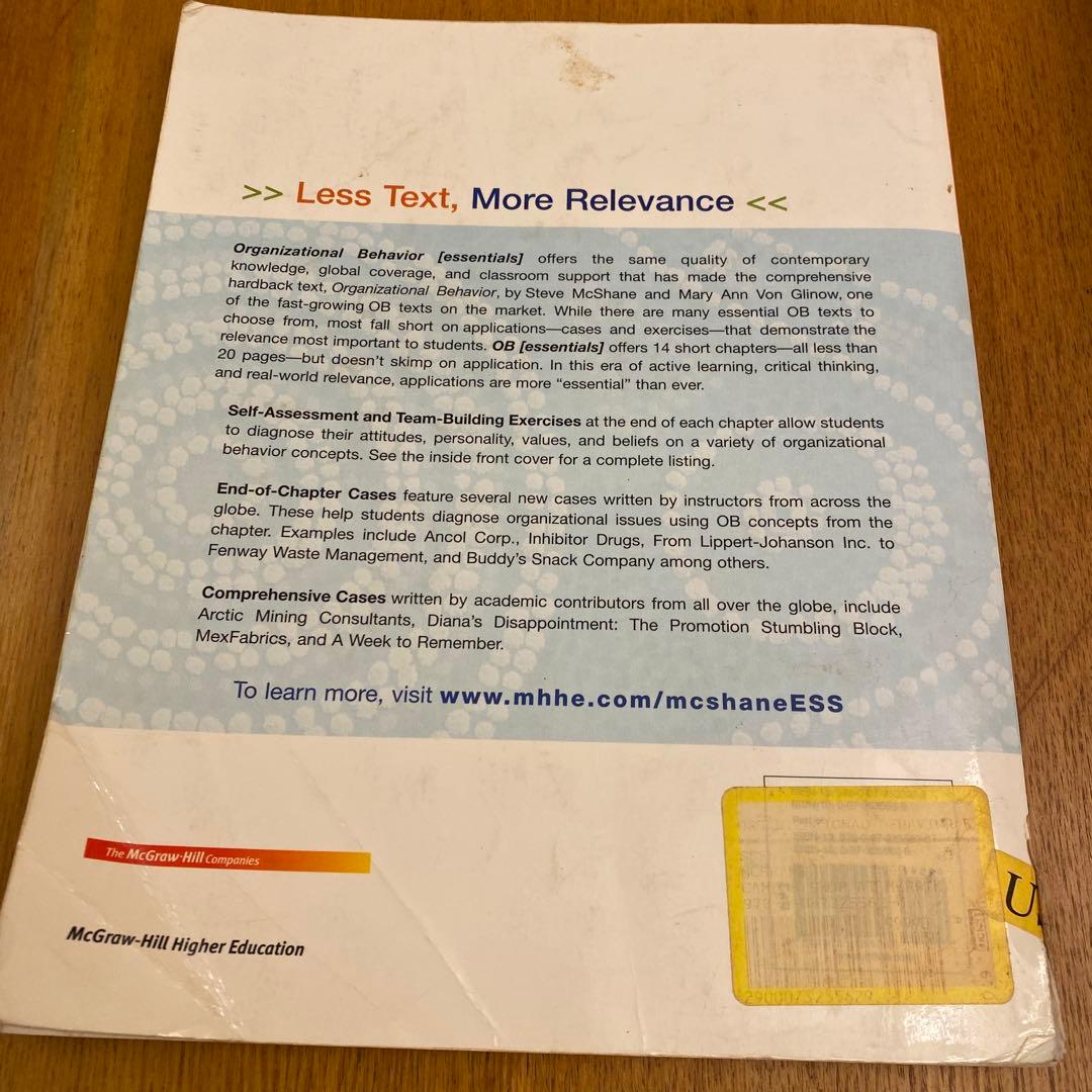 ビジネス・経済 Organizational Behavior: Essentials