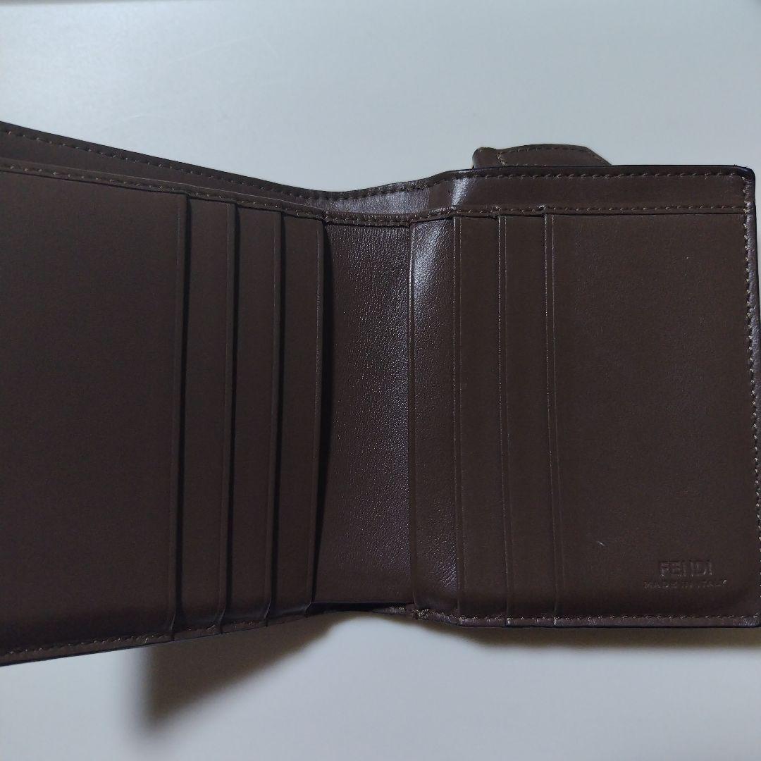 FENDI 二つ折り財布 ブラック/ブラウン