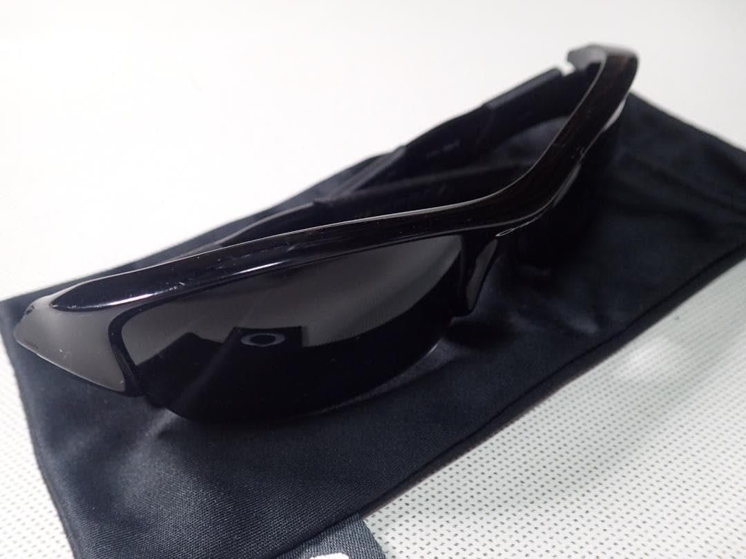 美品 オールブラック フラックジャケット 新品 偏光レンズ オークリー