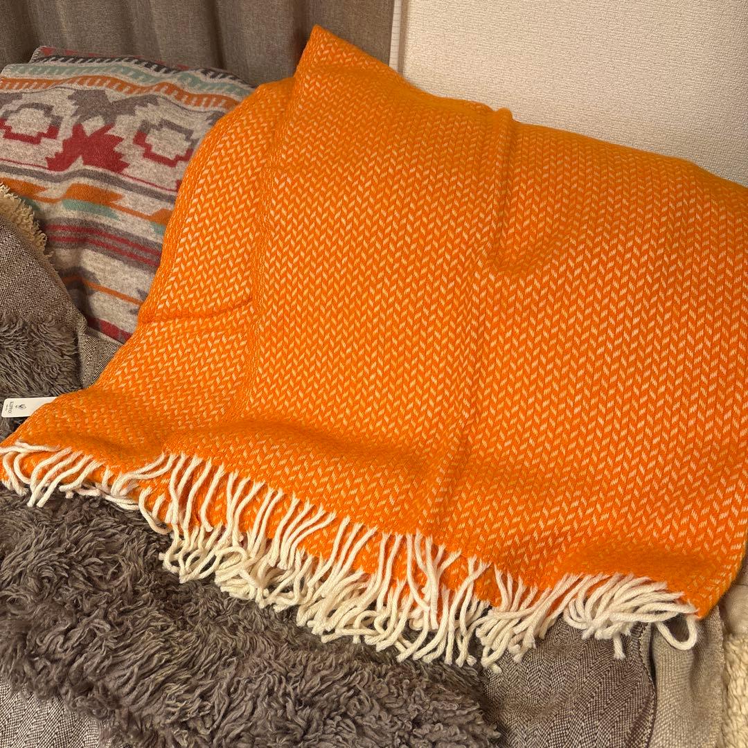 クリッパン　ブランケット　ポルカ　オレンジ