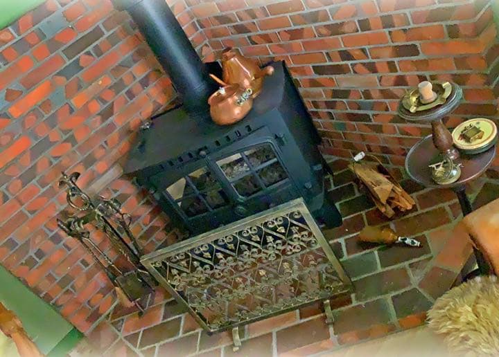 アンティーク☆薪ストーブ用ファイヤーツール&スクリーンセット☆ゴールド