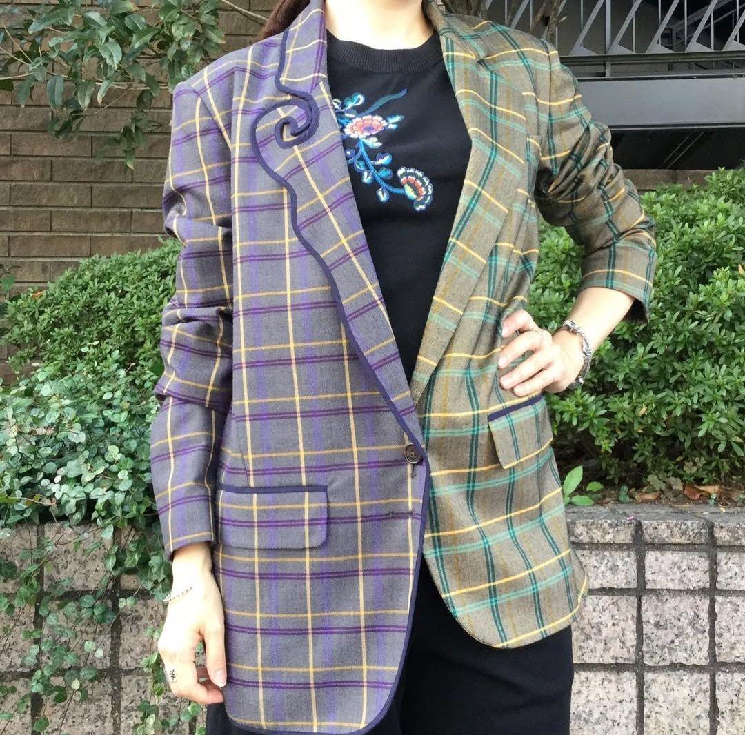 ヴィヴィアンタム　チェック柄 テーラードジャケット