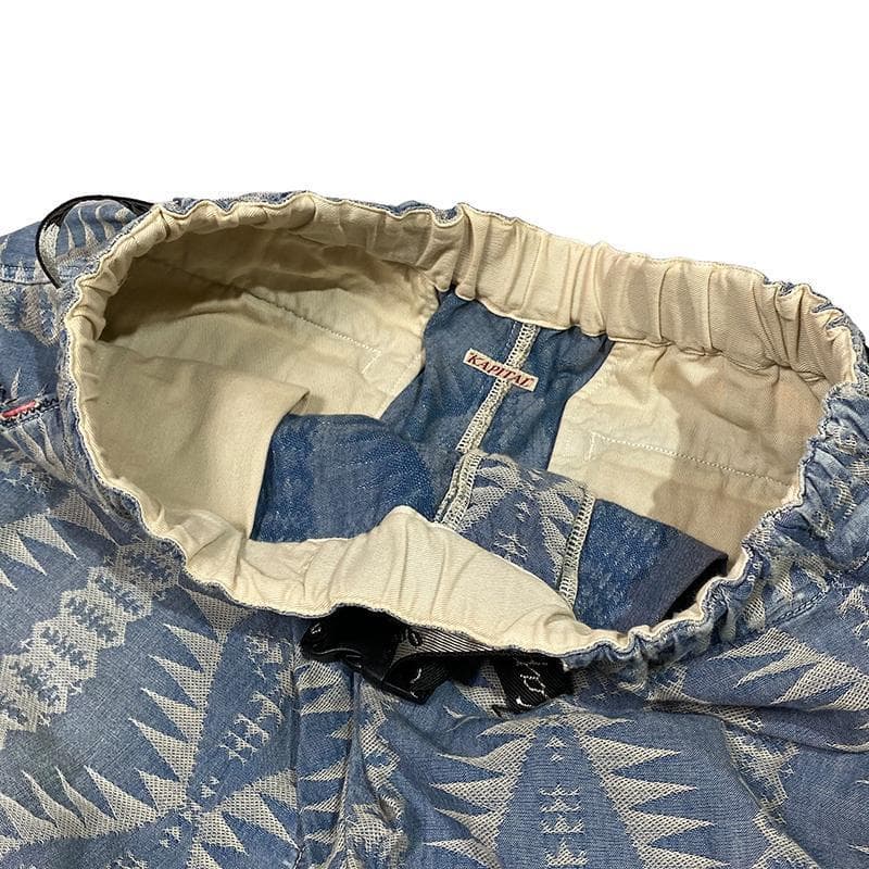 CAPITAL キャピタル サルエル パンツ L 総柄 ブルー