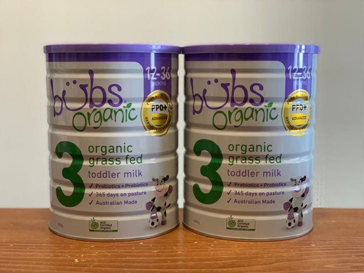 bubs organic 粉ミルク ステップ3 / 800g × 2缶