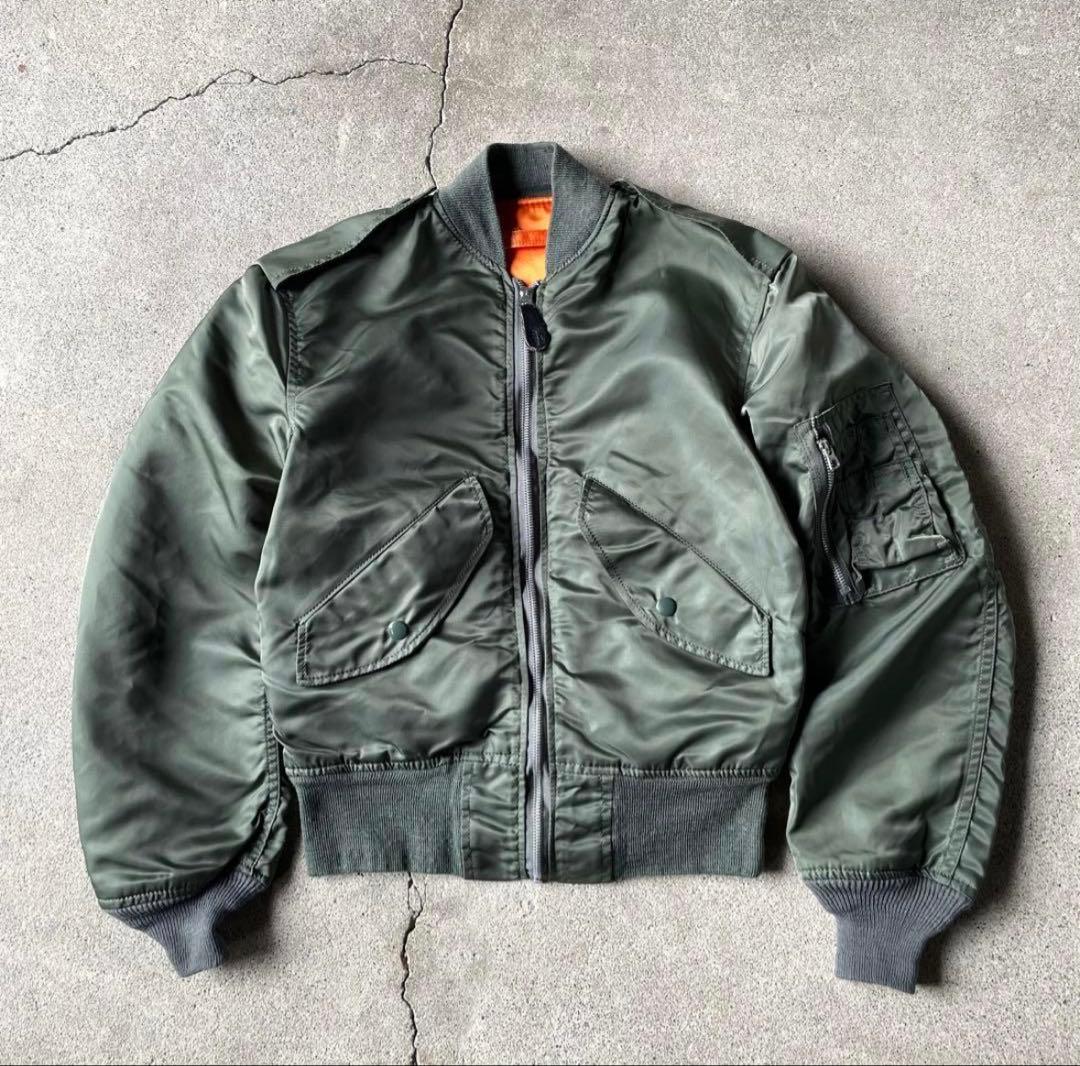 80s USA製 ALPHA L-2B flight bomber jacket