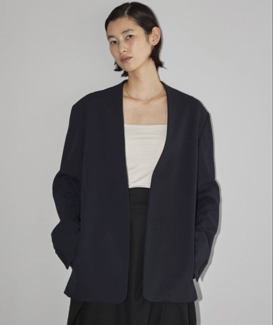 todayful★カラーレスツイルジャケット★黒★36