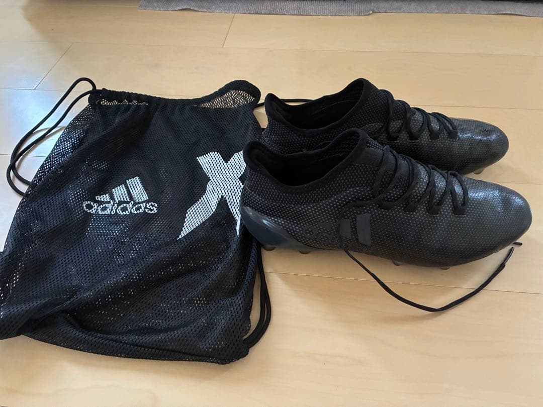adidas X ブラック サッカースパイク　収納バッグ付き