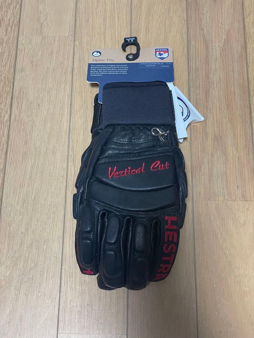 Hestra Vertical Cut ブラック グローブ　7.5