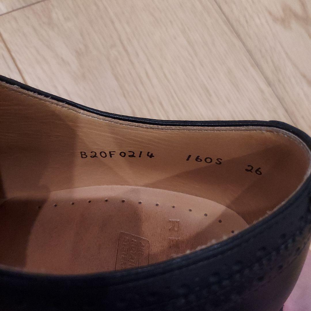 26cm REGAL 黒レザー ウィングチップ ドレスシューズ 日本製