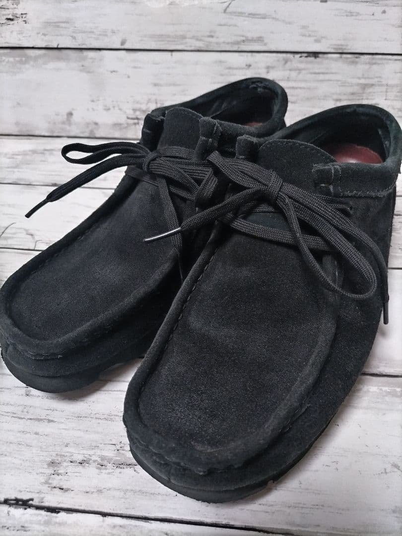 クラークス ワラビー ゴアテックス ヴィブラムソール 黒