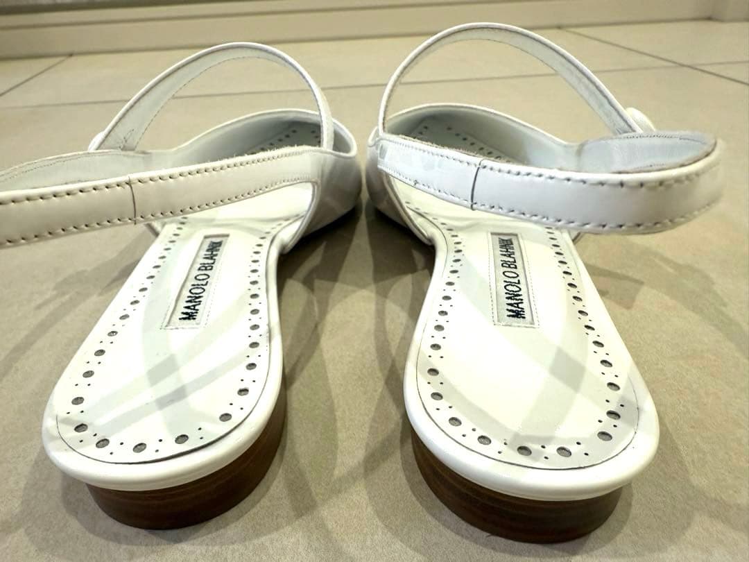 【美品/未使用】37サイズMANOLO BLAHNIK フラットシューズ