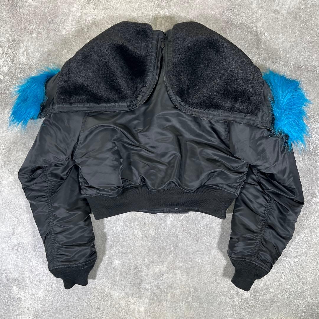 アルファ X-girl フライトジャケット　N-2B ショート丈 S ブラック