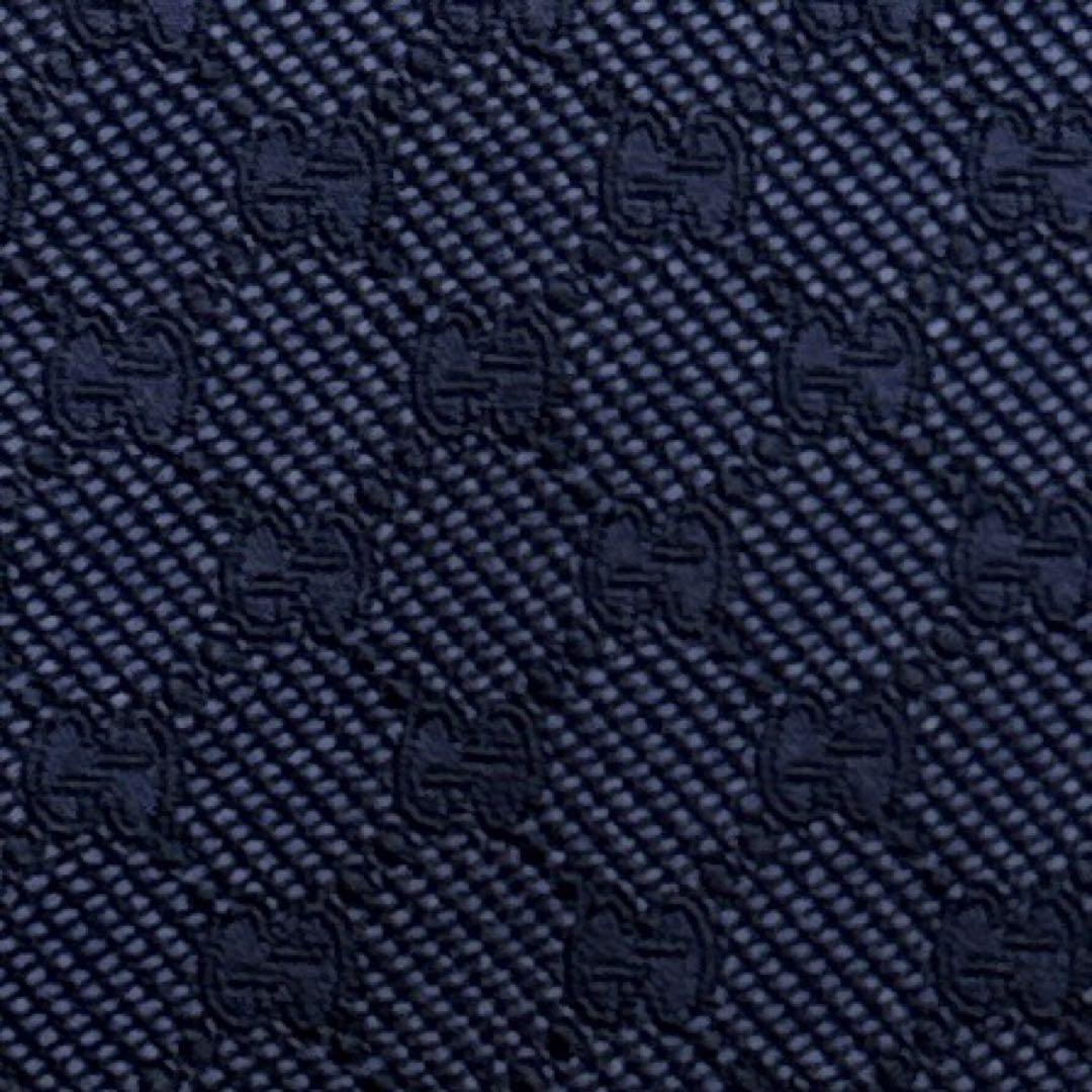 【美品】GUCCI ネクタイ　高級シルク　GG柄　ジャガード