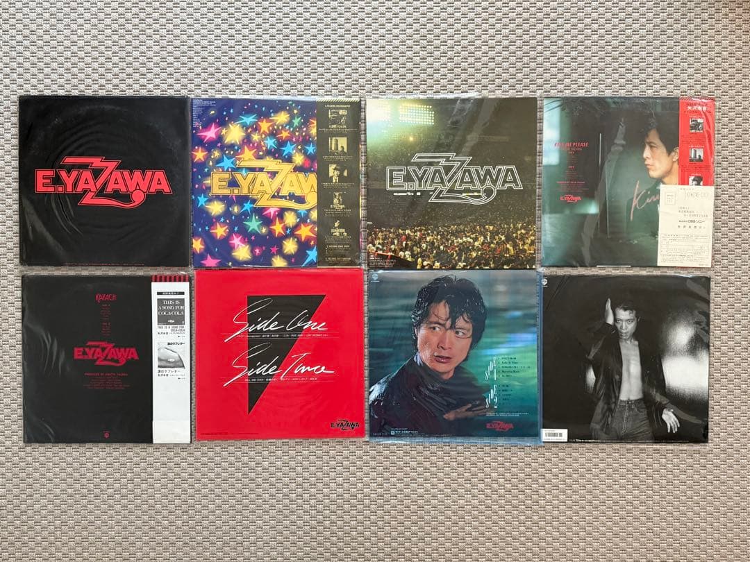 期間限定おまけ付き(タワレコA4ステッカー)♪矢沢永吉 レコード8枚おまとめ