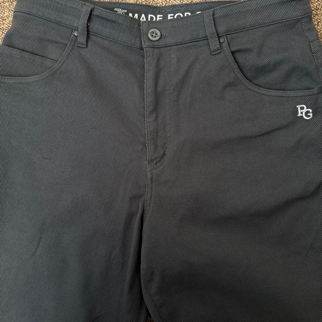 現行モデル　パーリーゲイツ　パンツ　L〜XL相当 グレー　ハンカチ付　コットン