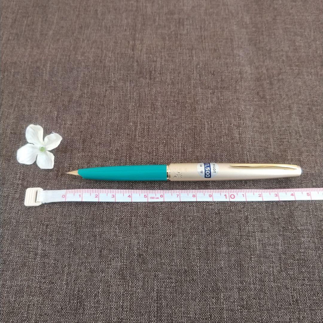 パイロット PILOT 14K 未使用 ゴールド ターコイズ色 万年筆 細字