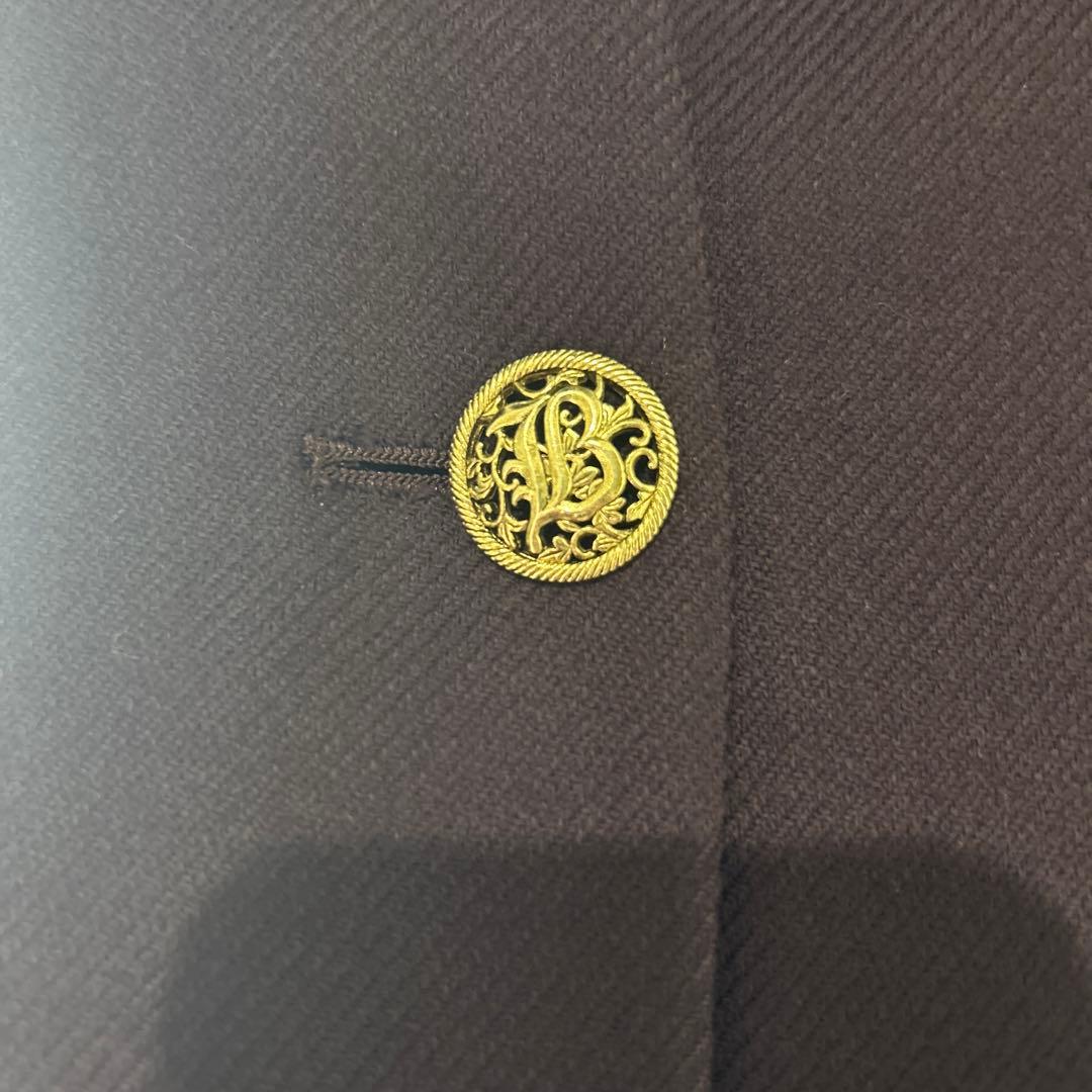 未使用級　BURBERRYS セットアップ　カシミヤ混　金ボタン　ノーカラー