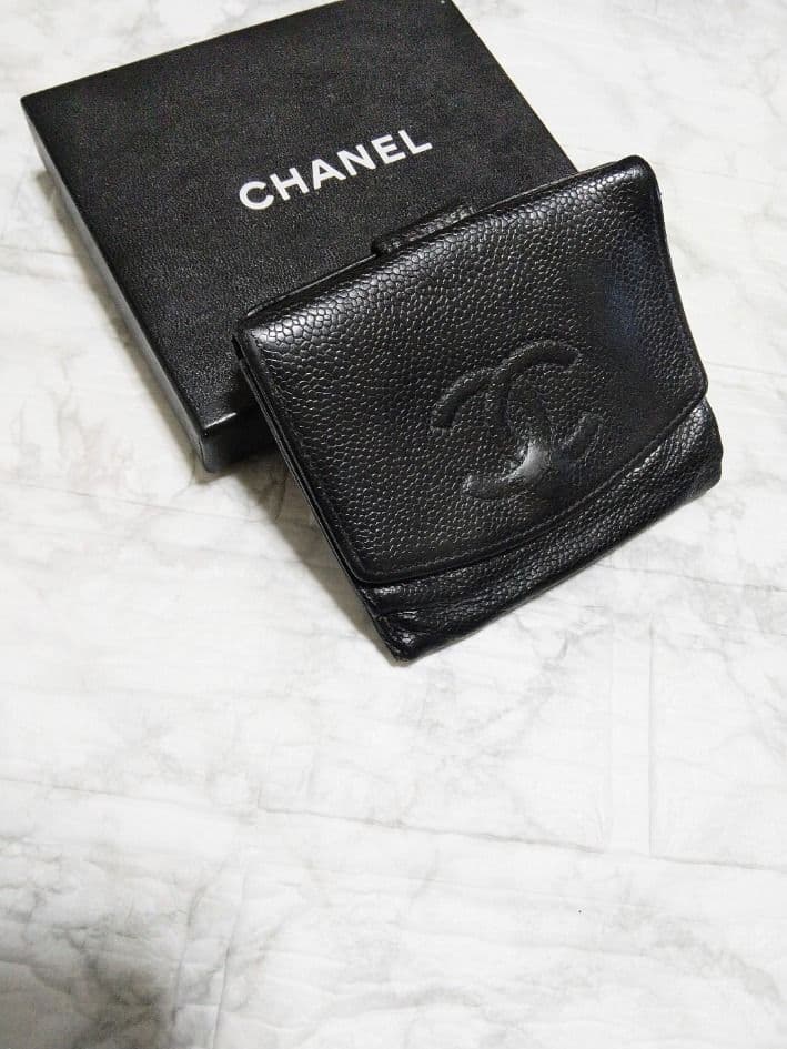 【綺麗】シャネル キャビア ココマーク 財布