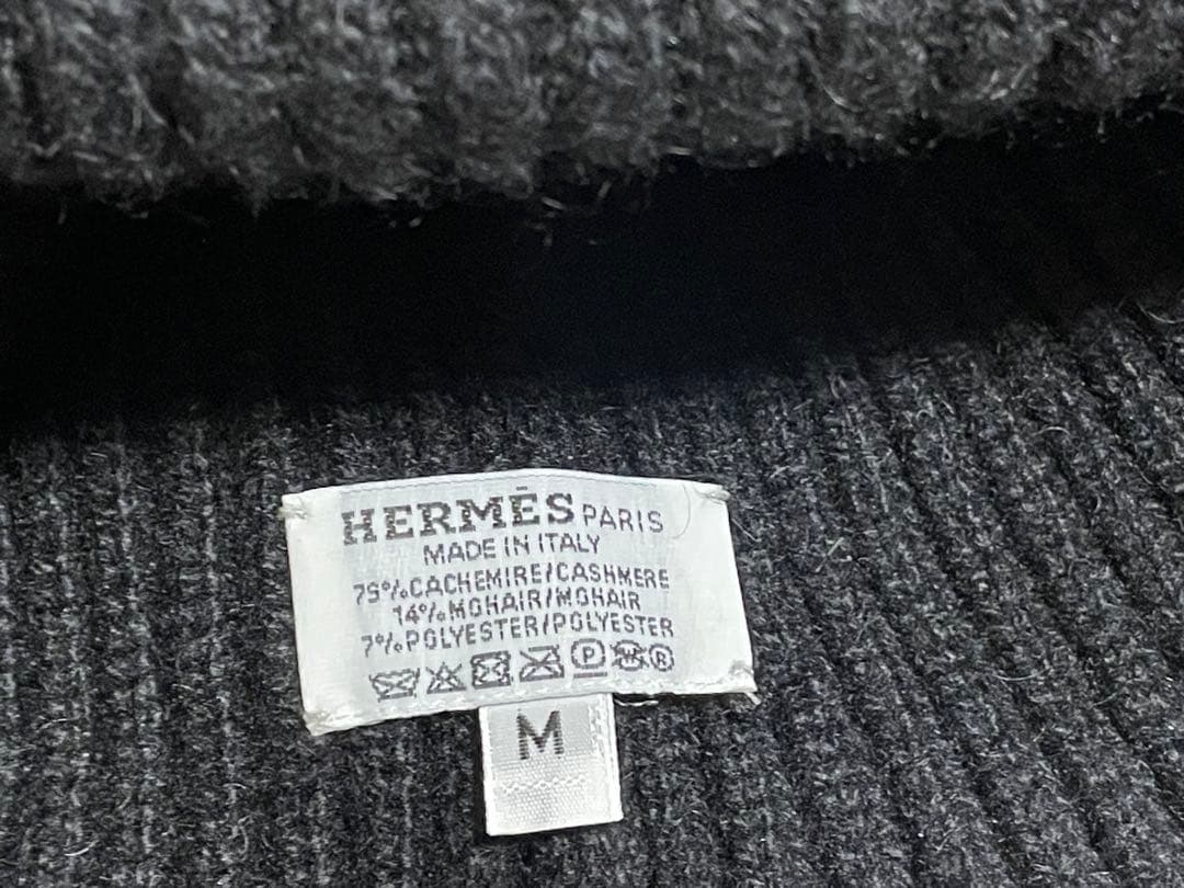 ハ*ジ様 エルメス HERMES カシミヤモヘア ニット帽 ビーニー 未使用 セ