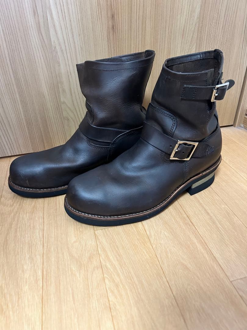 【Hawkins 】エンジニアブーツ 26.5cm 本革 濃茶 美品 廃盤