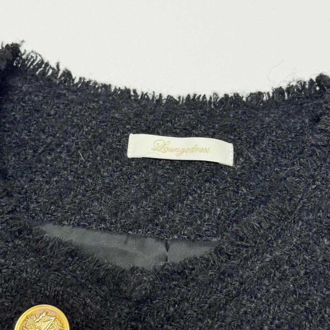 【極美品】Loungedress ラウンジドレス ツイードジャケット　ブラック