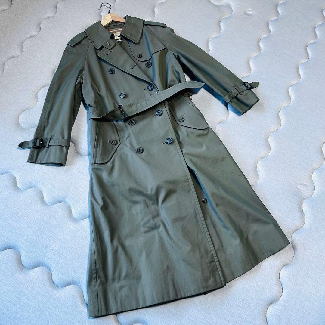 バーバリー　トレンチコート　ノバチェック　玉虫色　ベルト付き　白タグ