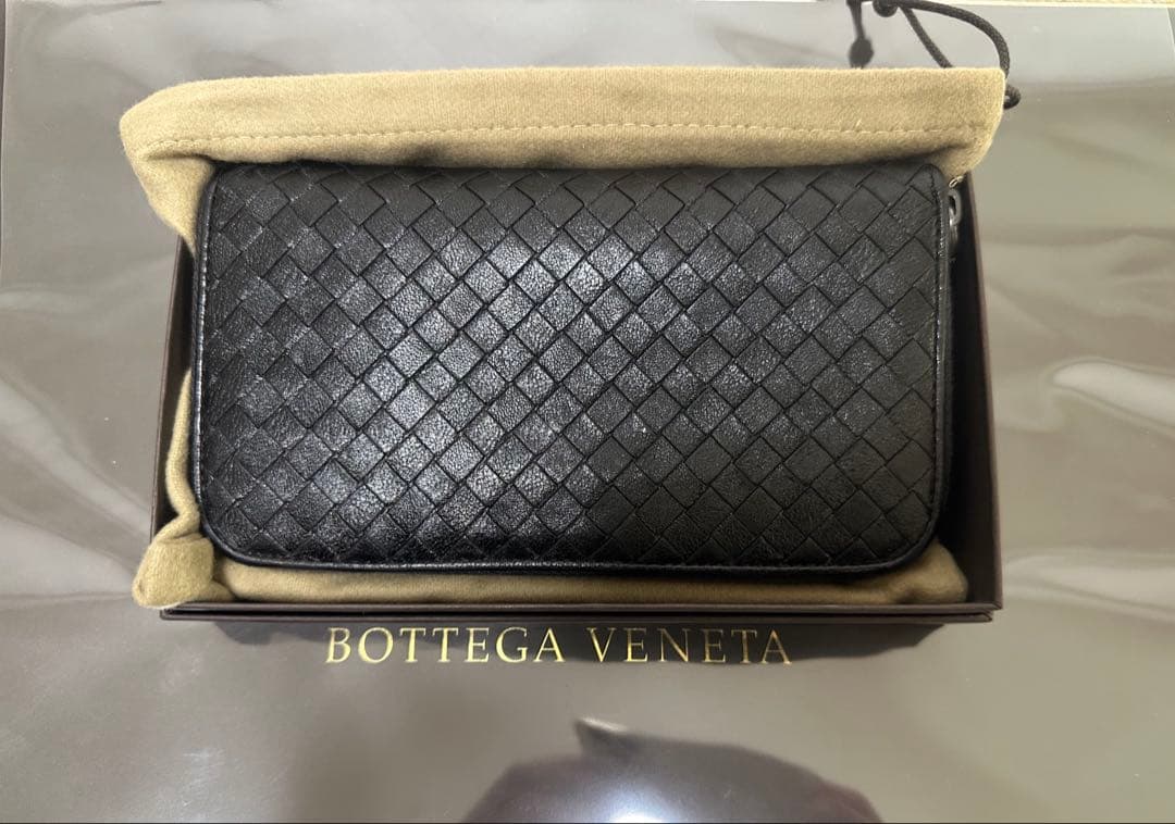 【付属品付】ボッテガヴェネタ ラウンドファスナー/ラム/黒/7️⃣✨✨✨