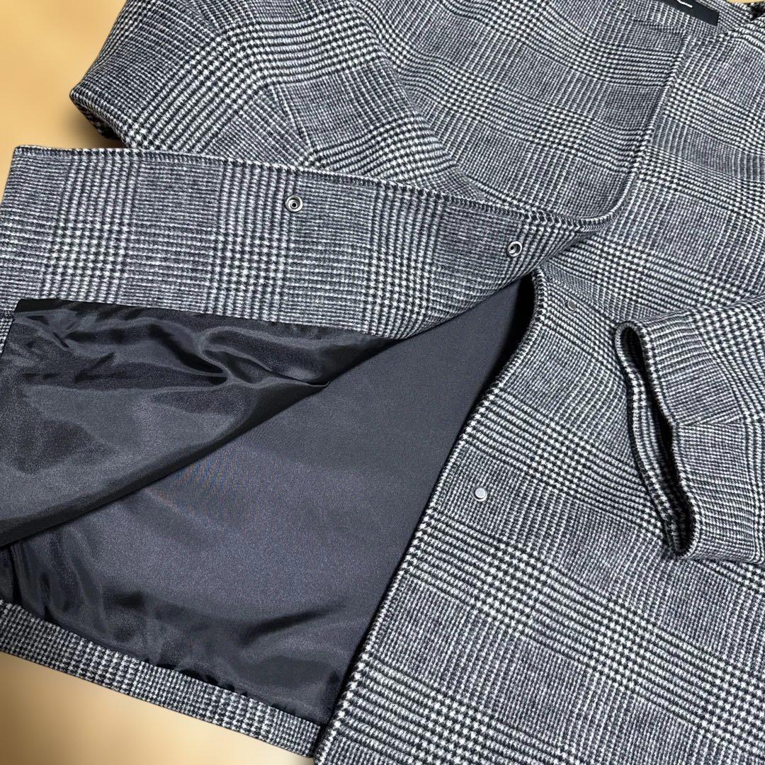 ジャーナルスタンダード スーパー140ビーバーノーカラーショートコート