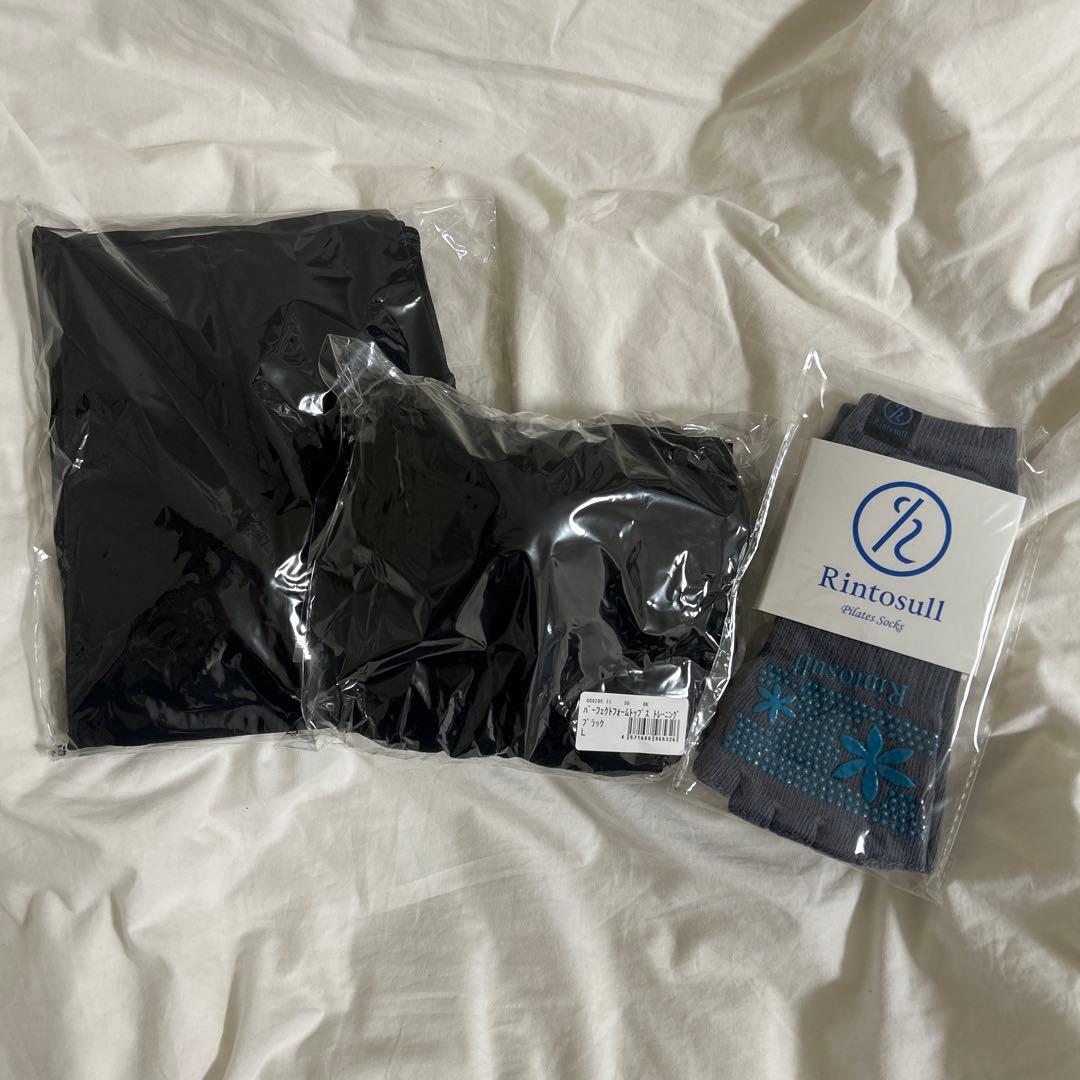 Rintosull ブラック トレーニングウェア 3点セット