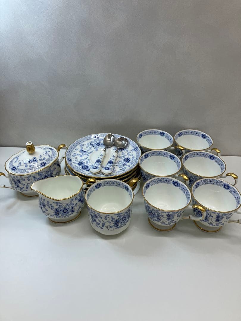 ナルミ ミラノブルー 食器まとめ カップ 平皿 保管品　【A174】