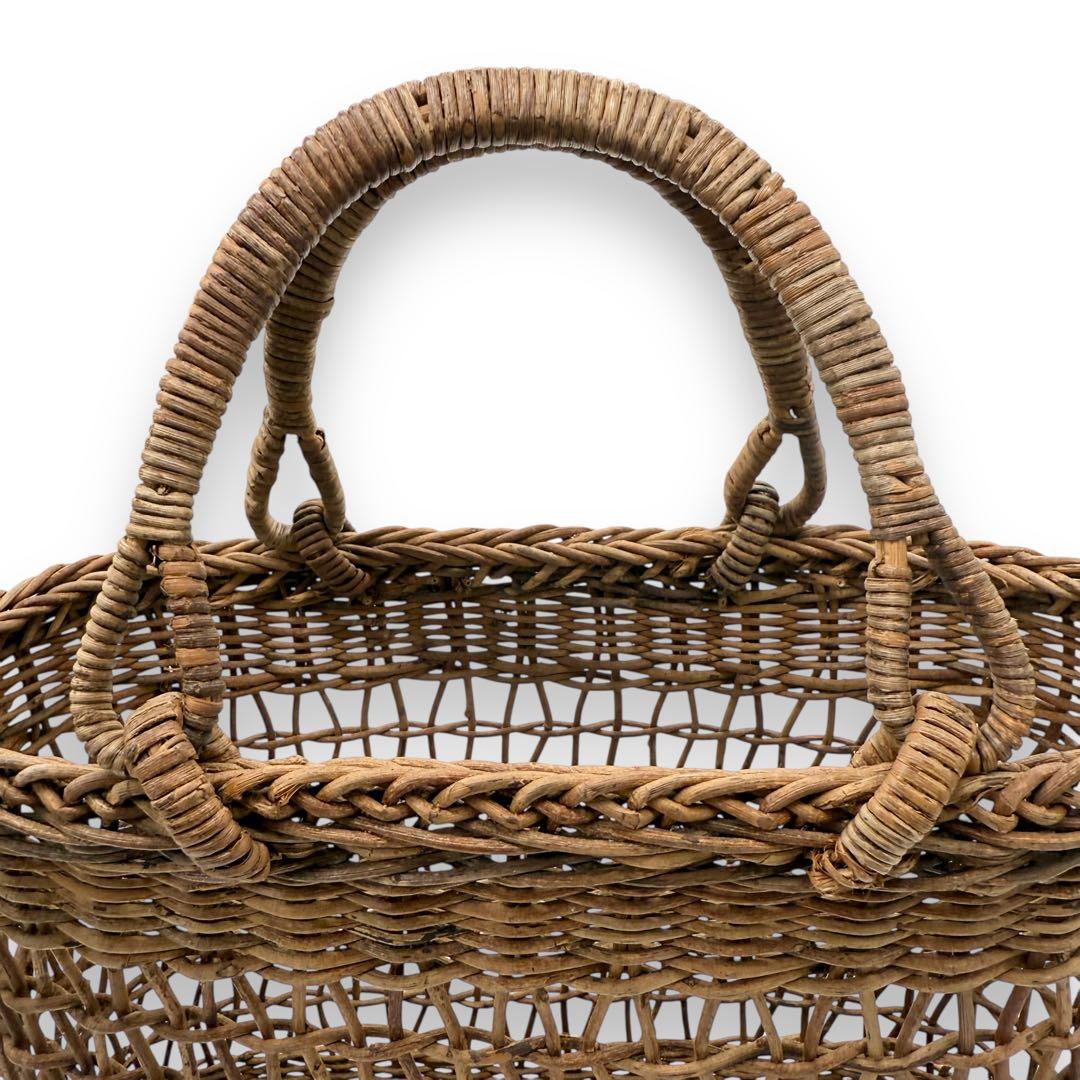 あけび籠　つる細工　手編み　かごバッグ　天然素材　和装　ナチュラル