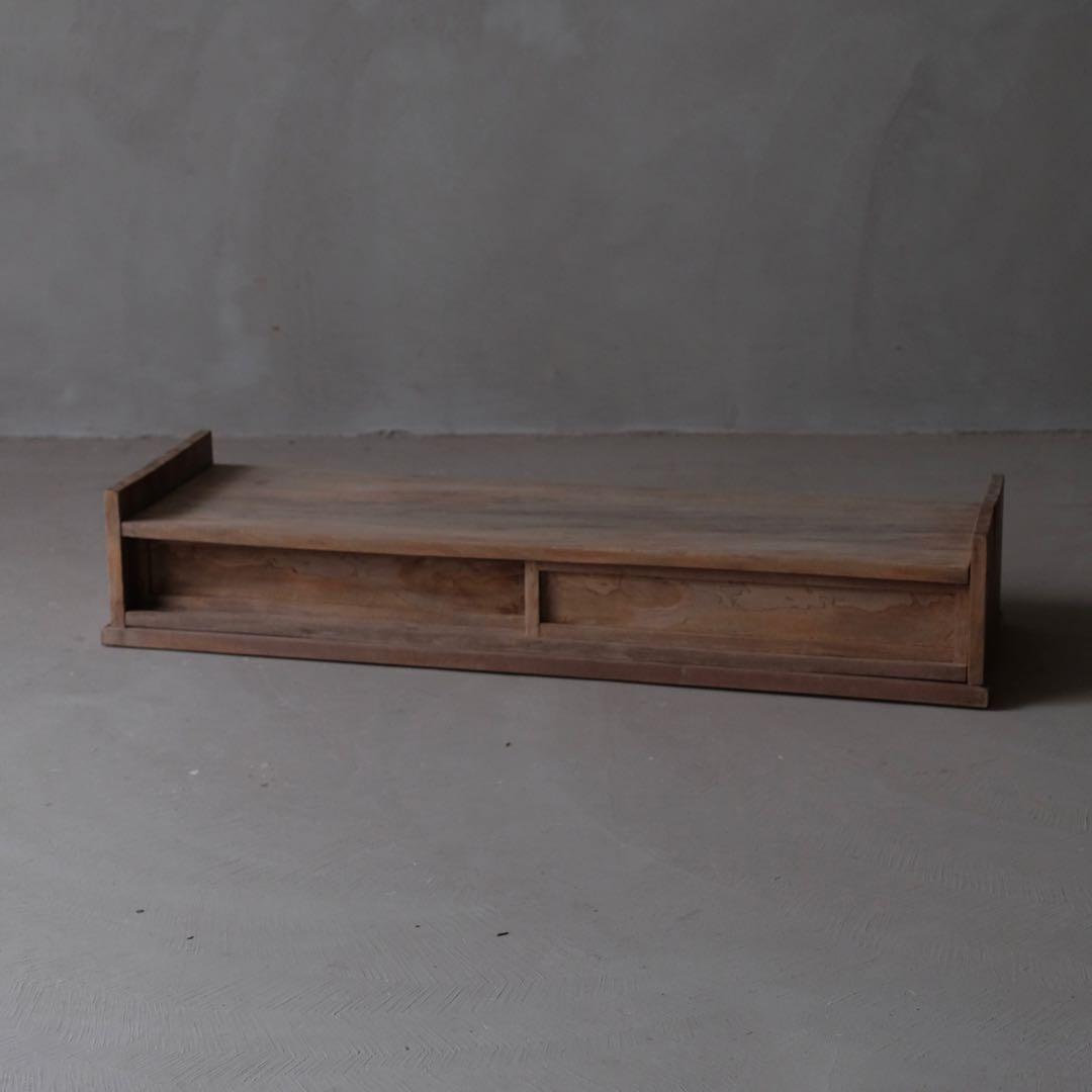 樫材 古い置床　展示台 ローボード 古家具 古道具 アンティーク ヴィンテージ