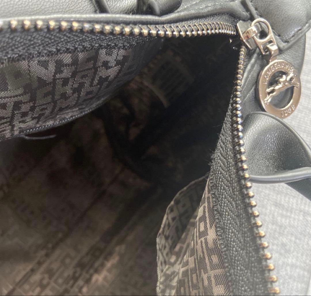 m*様 ロンシャン　プリアージュ　xs ブラック ミックスレザー