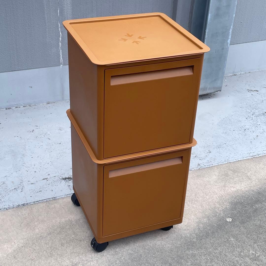 【廃盤品・美品】タッパーウェア マルチオーガナイザー 2段セット キャスター付き