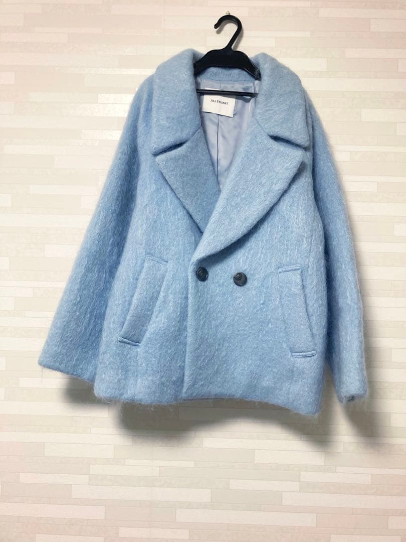 JILL STUART ウールモヘアシャギーコート