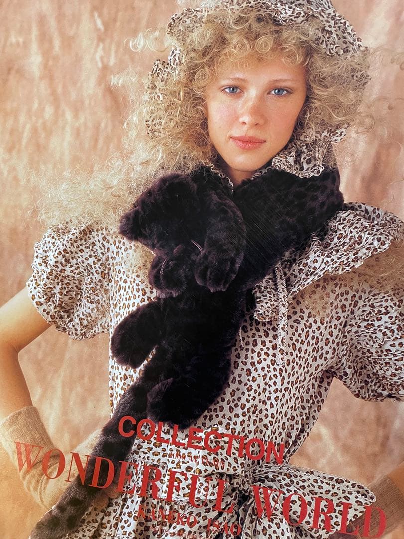 公*o様 カネコイサオ　綿ブロード　豹柄ワンピース