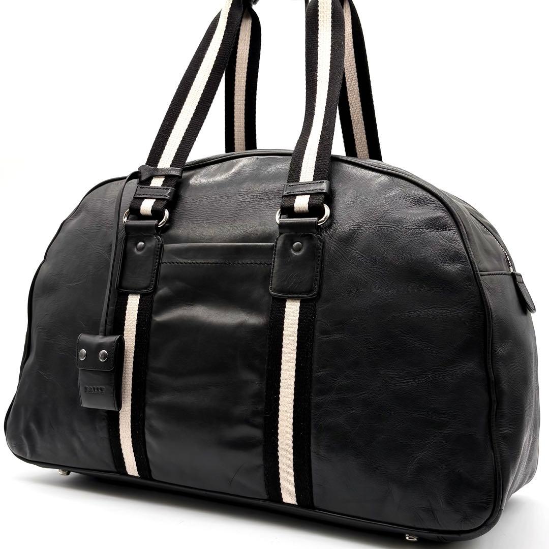 【美品】BALLY ボストンバッグ レザー トレインスポッティング レザー 黒