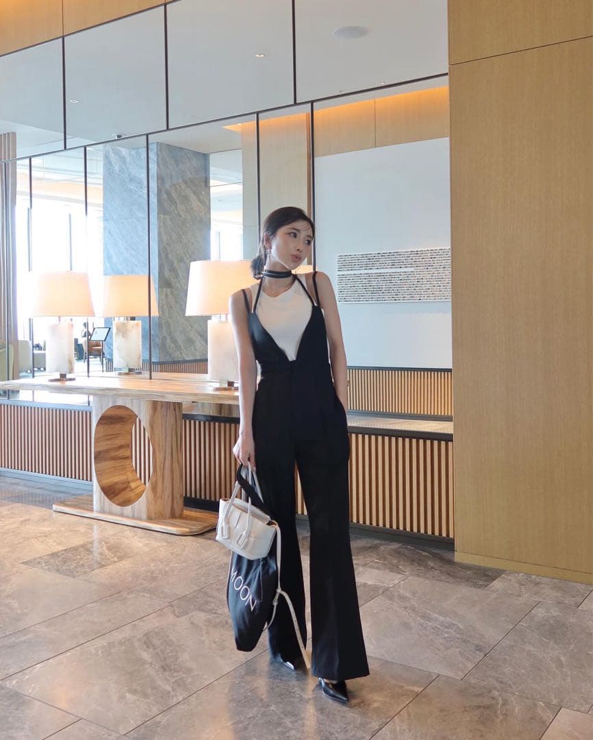 SALE 新品 JOSE MOON ブラック サロペット 38