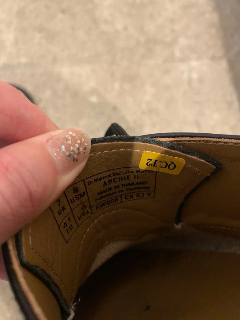 Dr.Martins ドクターマーチンブラックレザー UK7 26cm ホール