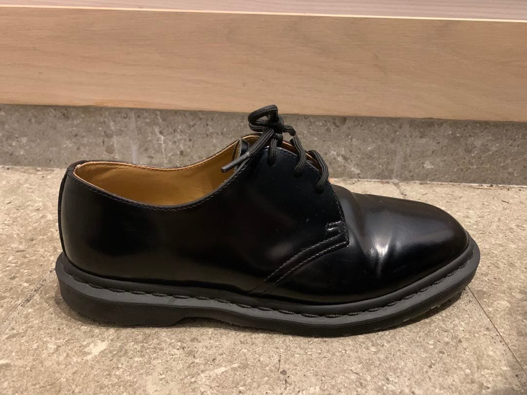 Dr.Martins ドクターマーチンブラックレザー UK7 26cm ホール