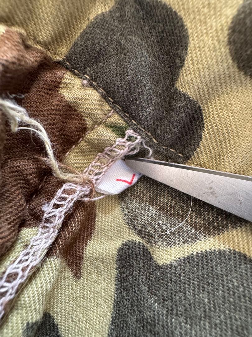 【極太】70s ダックハンターカモパンツ　迷彩ベイカーパンツ