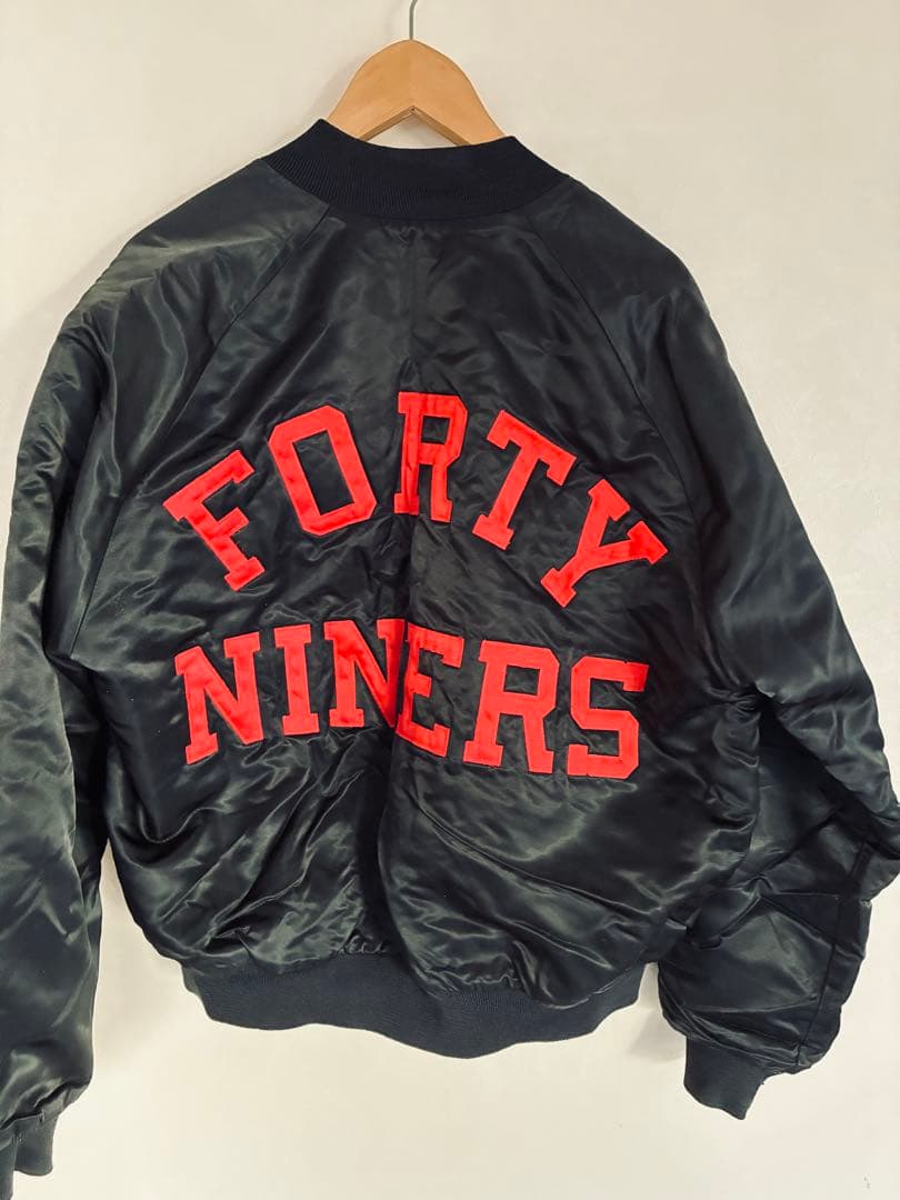 【ビンテージ】美品サンフランシスコ49ers ブラックスタジャン