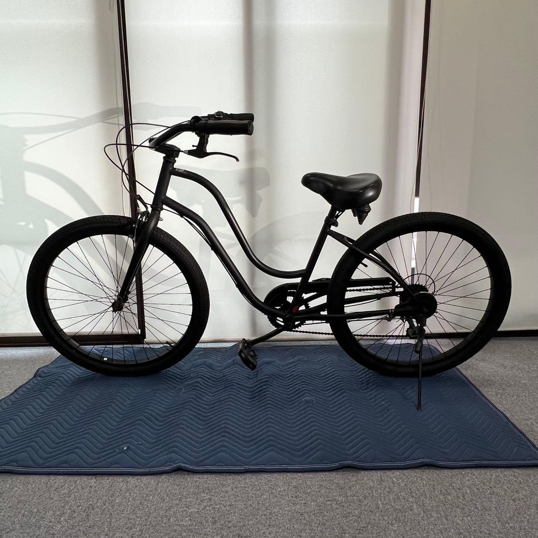 ビーチクルーザー　自転車　マットブラック