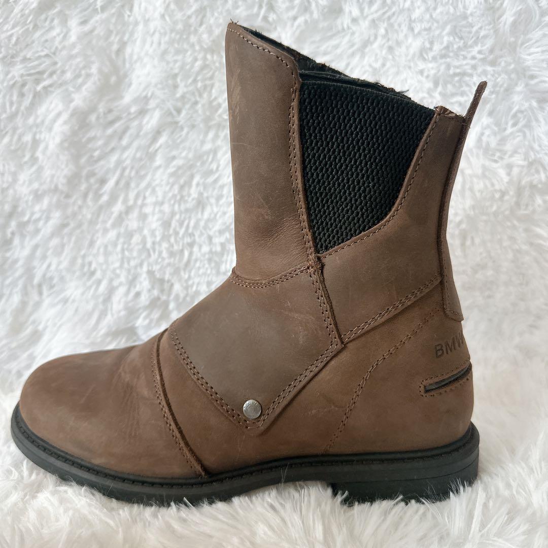  Motorrad ブラウン レザー ライティングブーツ バイクブーツ