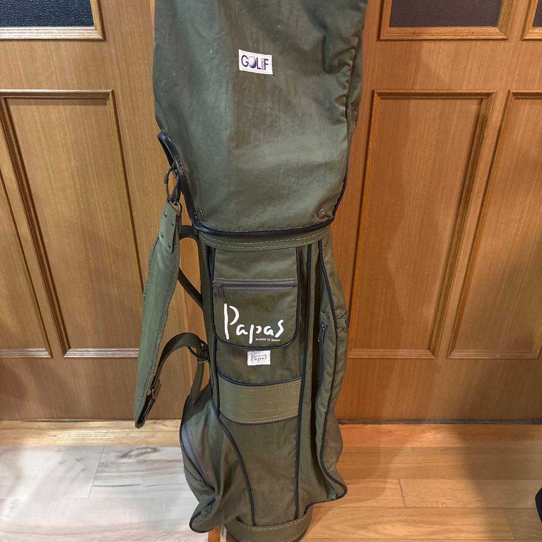 PAPAS ゴルフバッグ オリーブグリーン