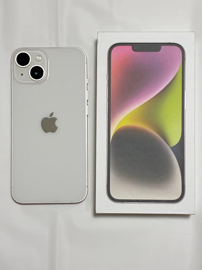 【美品】iPhone14 本体128GBスターライト(ホワイト) simフリー
