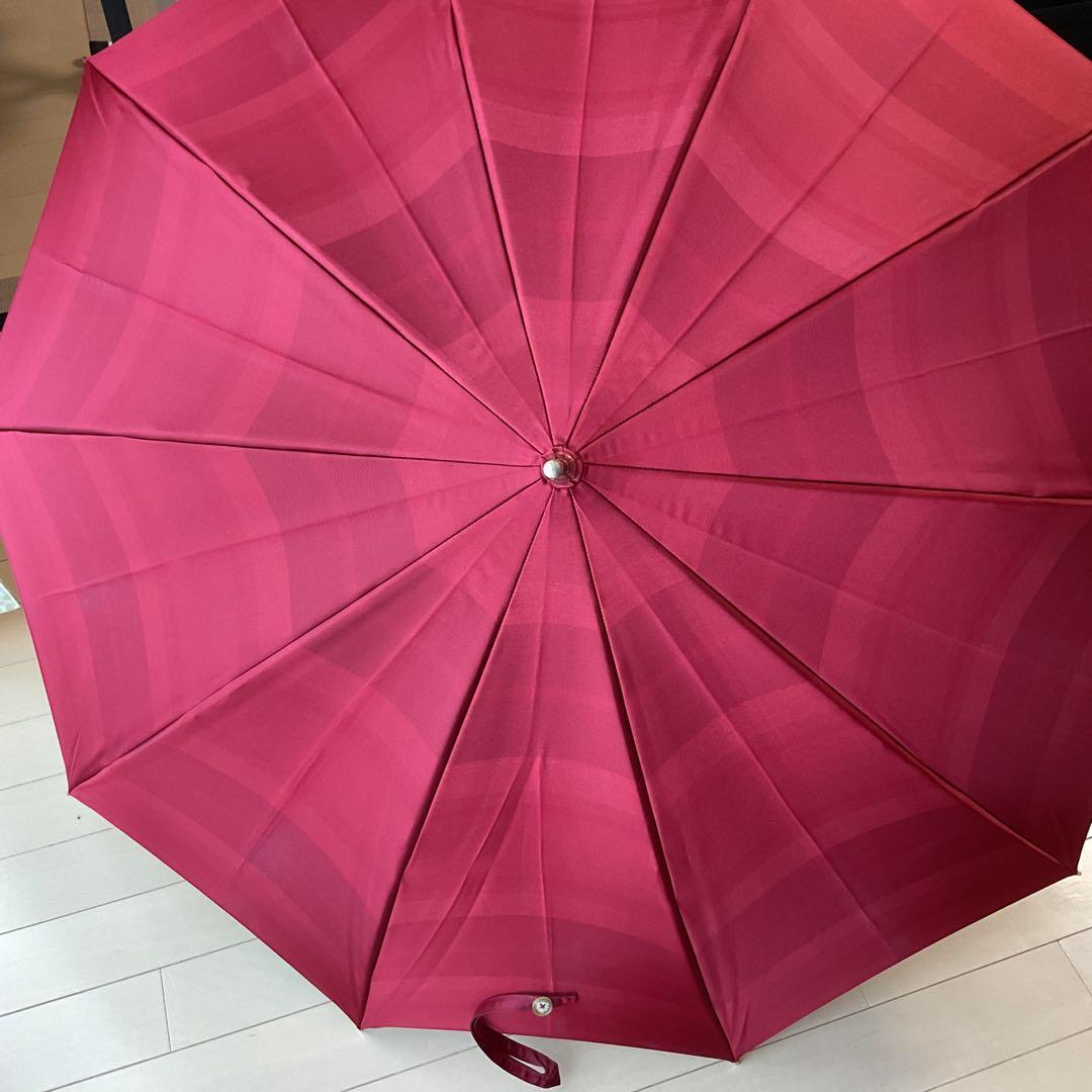 【美品】MACKINTOSH LONDON 赤 チェック柄 長傘