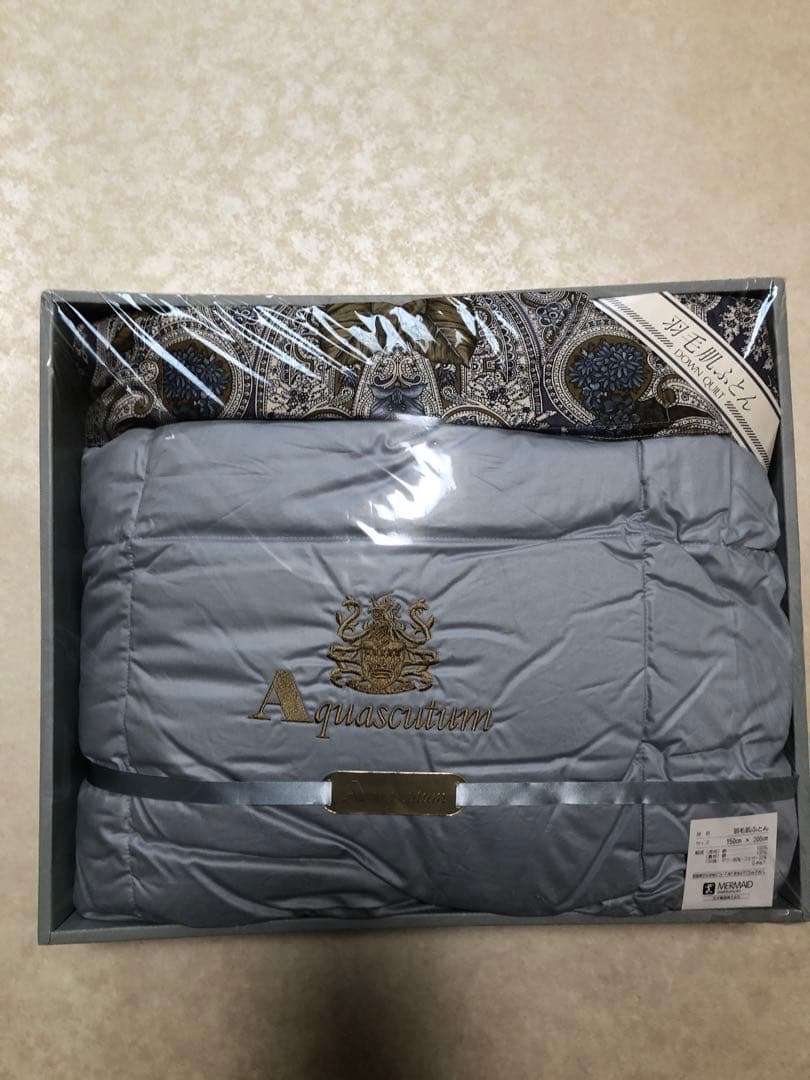 Aquascutum 羽毛掛け布団　ダウン80% 0.4kg入シングル新品未使用