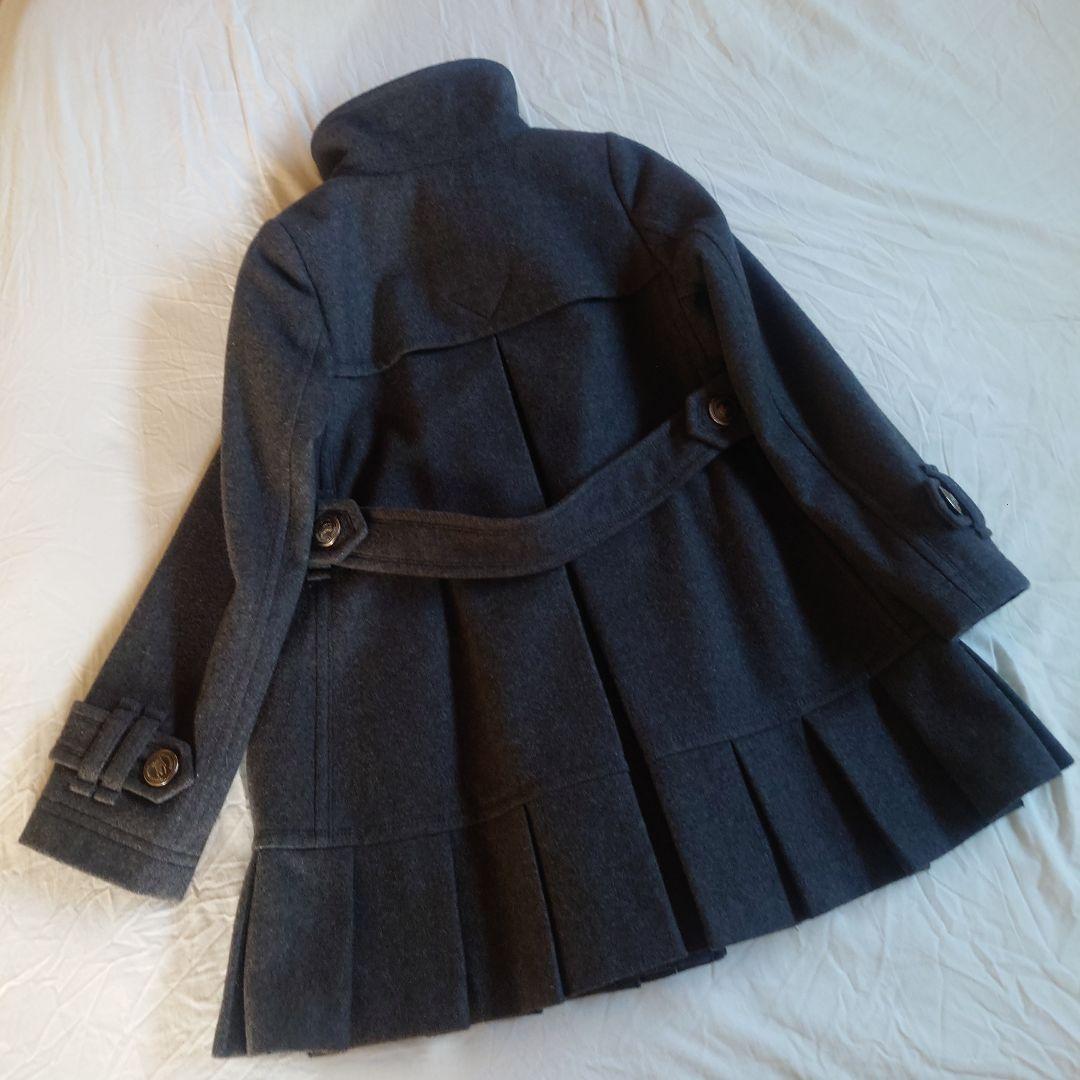 BURBERRY　BLUELABEL　ブルレ　裾　プリーツ　ウール　コート